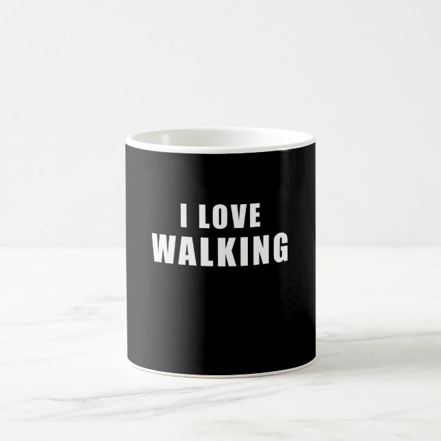 I love Walking - Walker Gift Coffee Mug (Center)