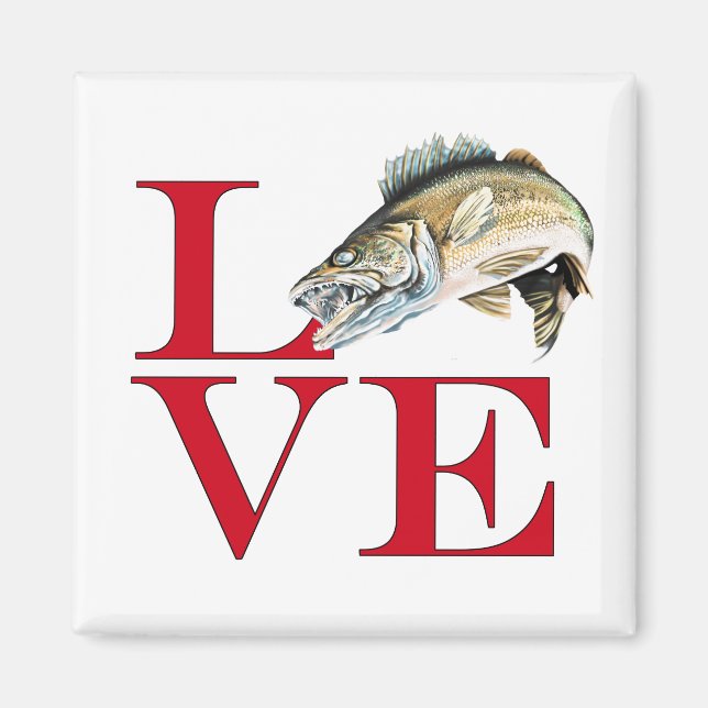 I Love Walleye Magnet (Front)
