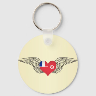I Love Wallis and Futuna -wings Keychain