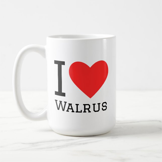 I love walrus coffee mug (Left)