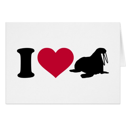 I love Walruses Cards (Front Horizontal)