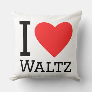 I love waltz throw pillow