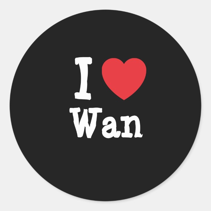 I love Wan heart T Shirt Stickers