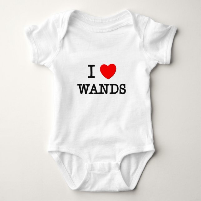 I Love Wands Baby Bodysuit (Front)