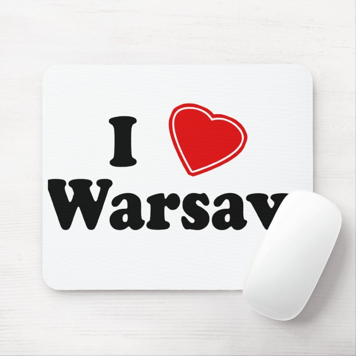 I Love Warsaw Mouse Pad