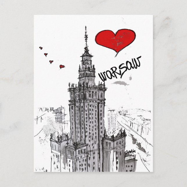 I love Warsaw Postcard (Front)