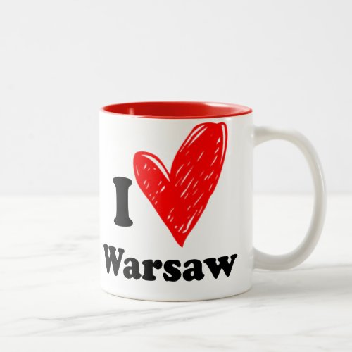 I love Warsaw Two_Tone Coffee Mug