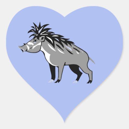 I love Warty PIGS _ Wildlife _ Nature _ Heart Sticker
