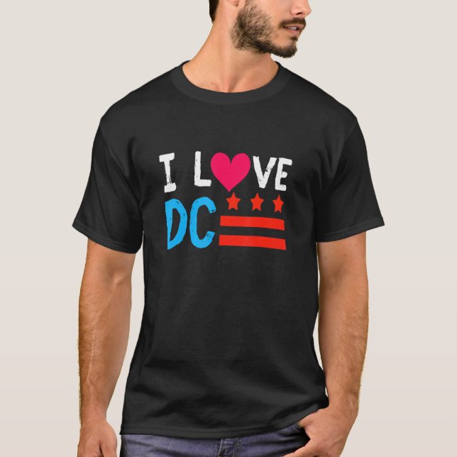 I Love Washington D C  District Of Columbia Native T-Shirt (Front)
