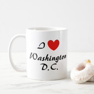 I Love Washington, D.C Heart Typography Coffee Mug