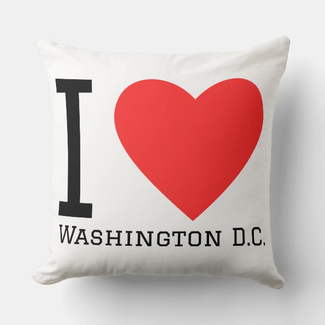 I love Washington D.C. Throw Pillow (Front)
