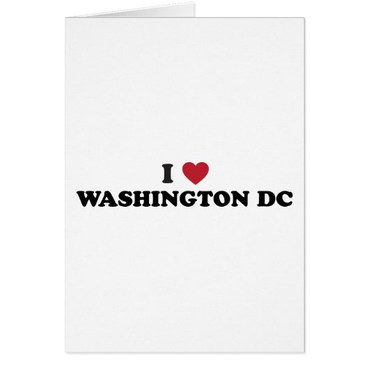 I Love Washington DC Cards (Front)