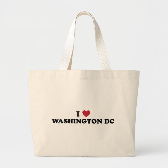 I Love Washington DC Large Tote Bag (Front)