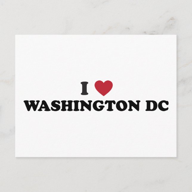 I Love Washington DC Postcard (Front)