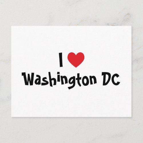 I Love Washington DC Postcard