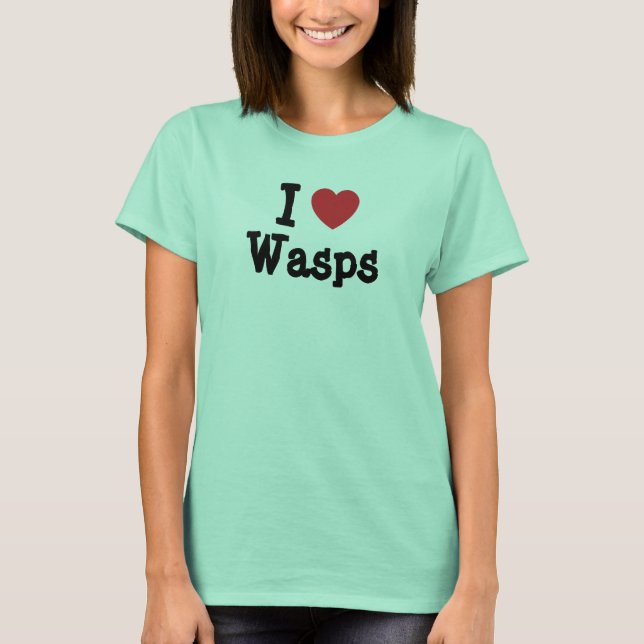 I love Wasps heart custom personalized T-Shirt (Front)