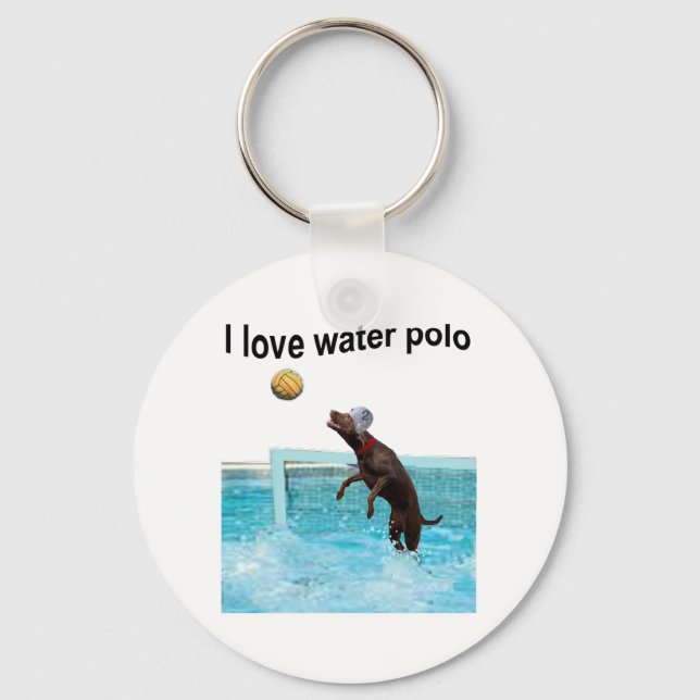 I love water polo keychain (Front)