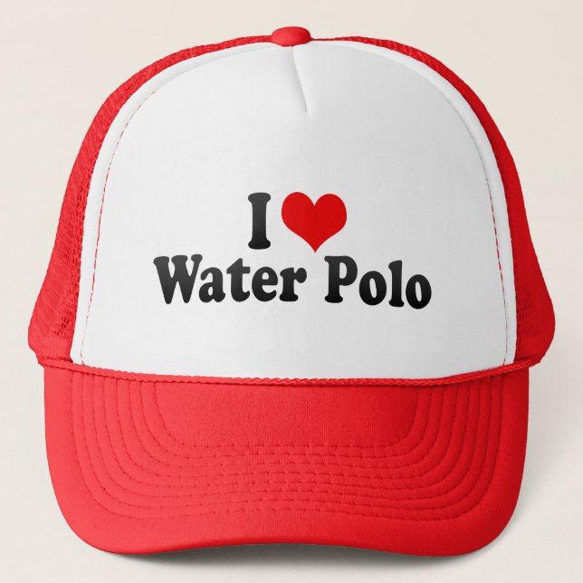 I Love Water Polo Trucker Hat (Front)