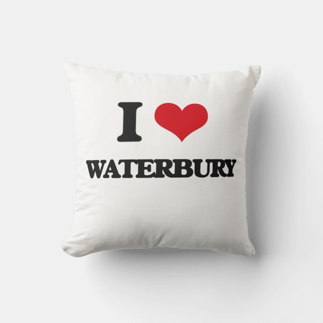I love Waterbury Throw Pillow (Front)