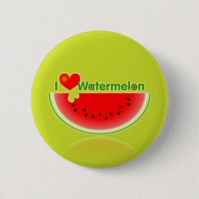 I Love Watermelon Button (Front)