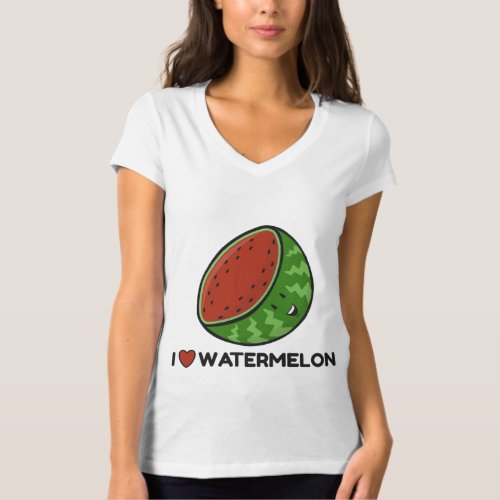 I Love Watermelon Fruit Lovers T_Shirt