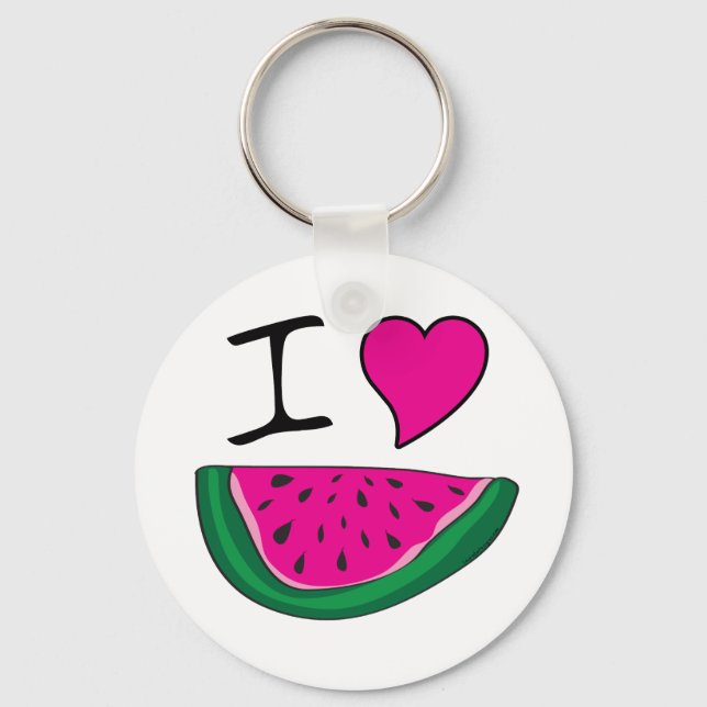 I Love Watermelon Keychain (Front)
