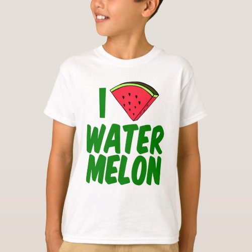 I Love Watermelon Kids T_Shirt