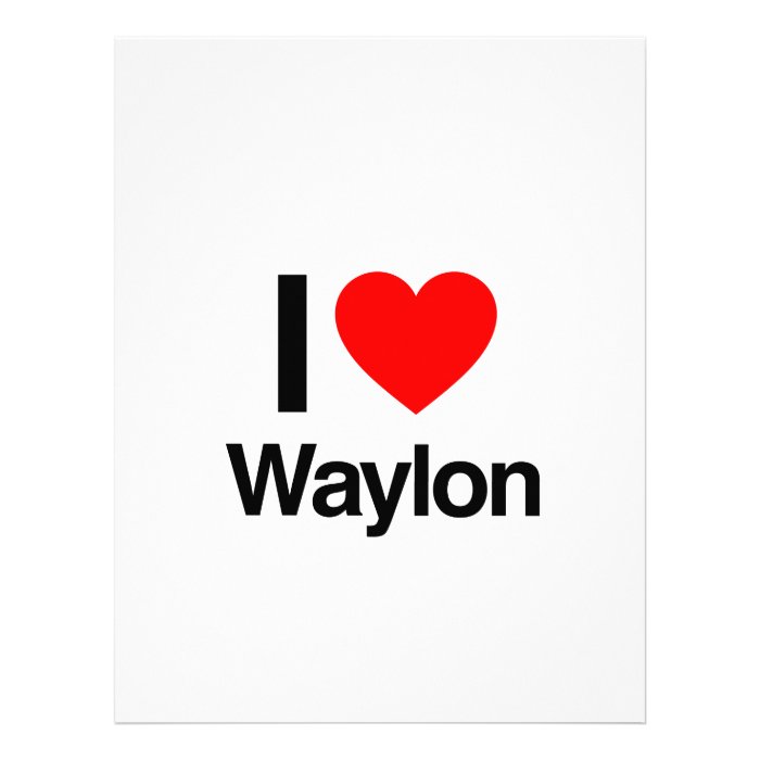 i love waylon letterhead design