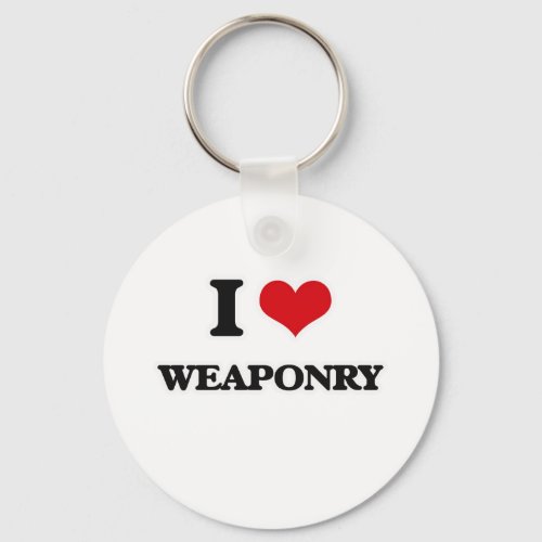 I Love Weaponry Keychain