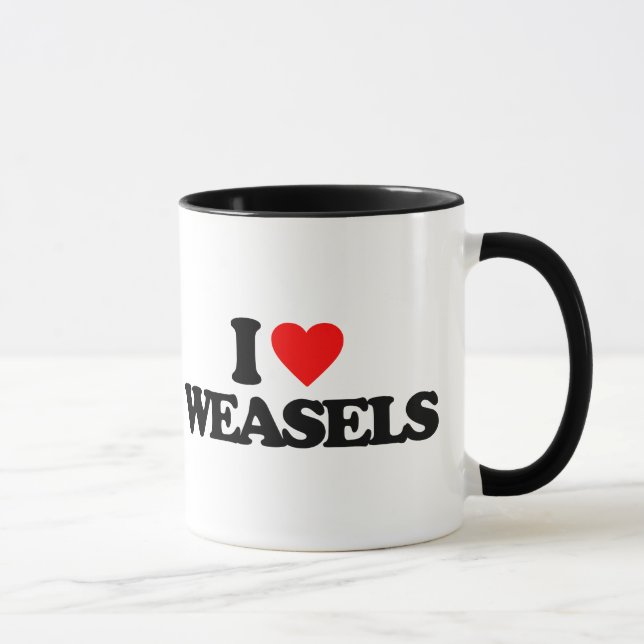 I LOVE WEASELS MUG (Right)