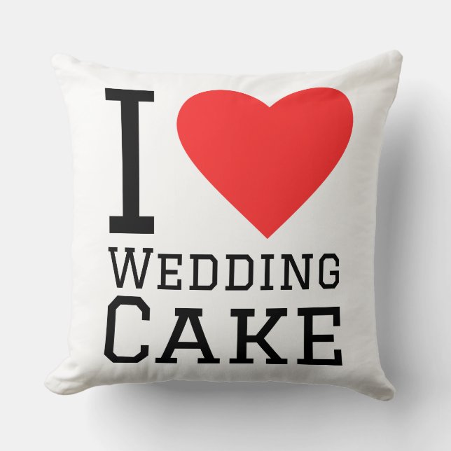 I love wedding cake  throw pillow (Front)