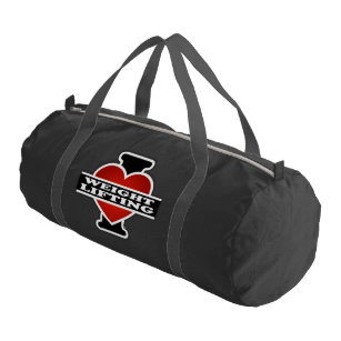 Weight Lifting Gym Duffel Bags Zazzle I Love Weight Lifting Gym Bag