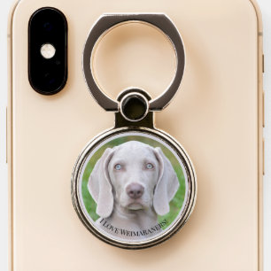 I Love Weimaraners! - Personalized Photograph Phone Ring Stand