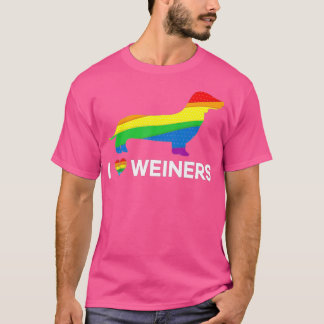 I Love Weiners Dachshund LGB Gay Lesbian Pride A T-Shirt