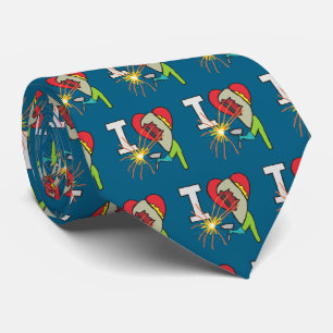 I Love Welding Neck Tie