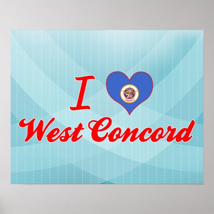 I Love West Concord, Minnesota Poster