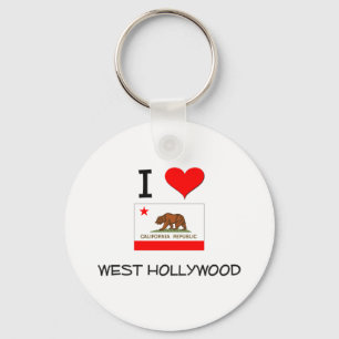 I Love WEST HOLLYWOOD California Keychain