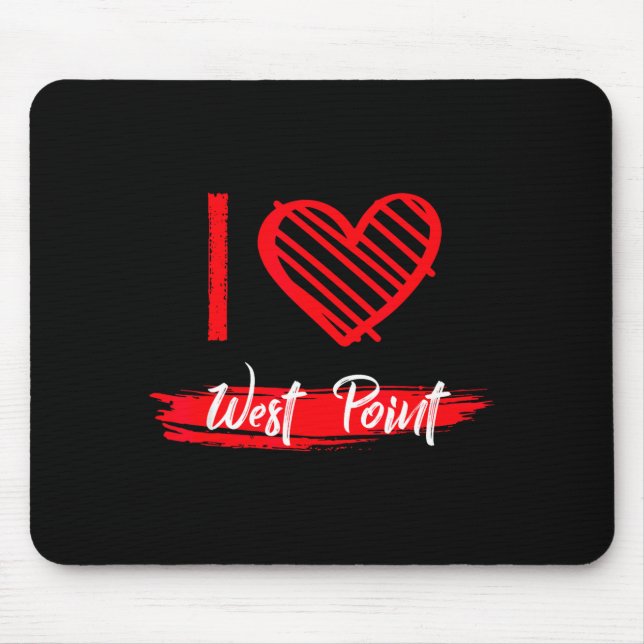 I Love West Int I Heart West Int  Mouse Pad (Front)