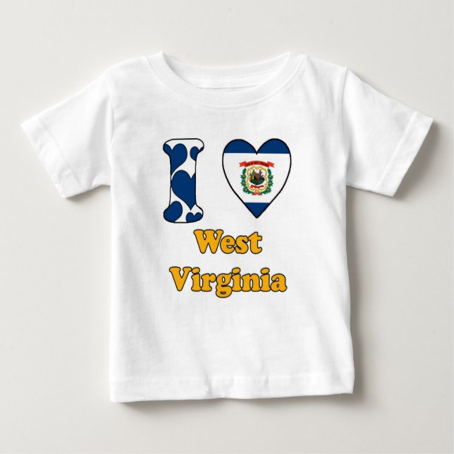 I love West Virginia Baby T-Shirt (Front)