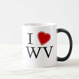 I Love West Virginia Color Morph Mug