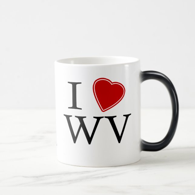 I Love West Virginia Color Morph Mug (Right)
