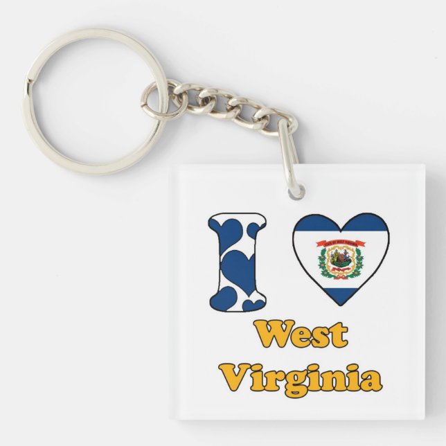 I love West Virginia Keychain (Front)