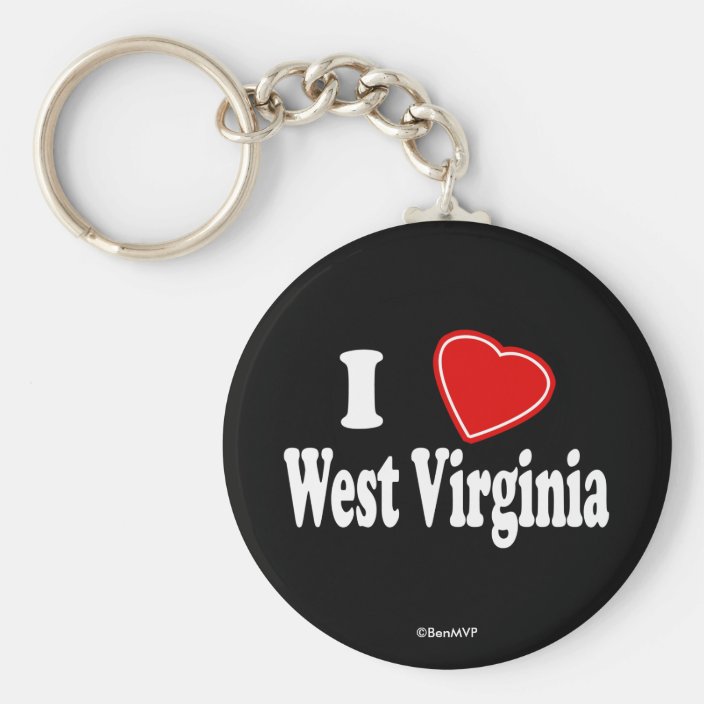 I Love West Virginia Keychain
