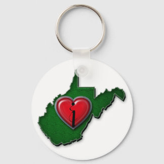 I love West Virginia Too Keychain