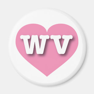I love West Virginia - WV pink heart Magnet