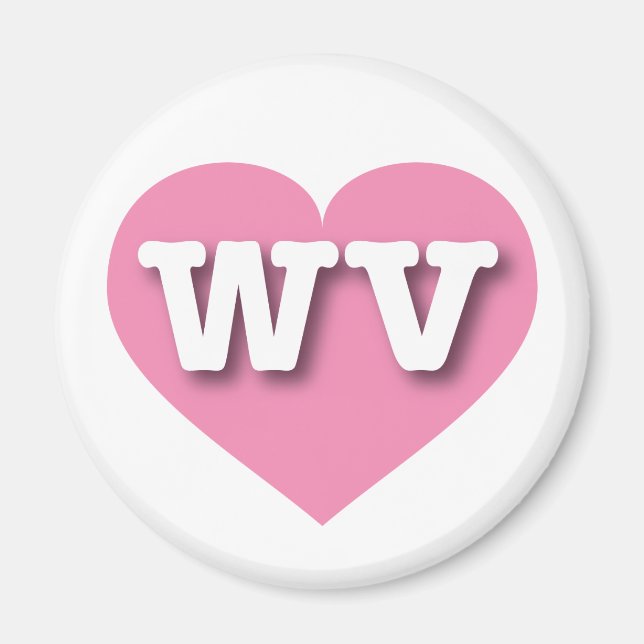 I love West Virginia - WV pink heart Magnet (Front)