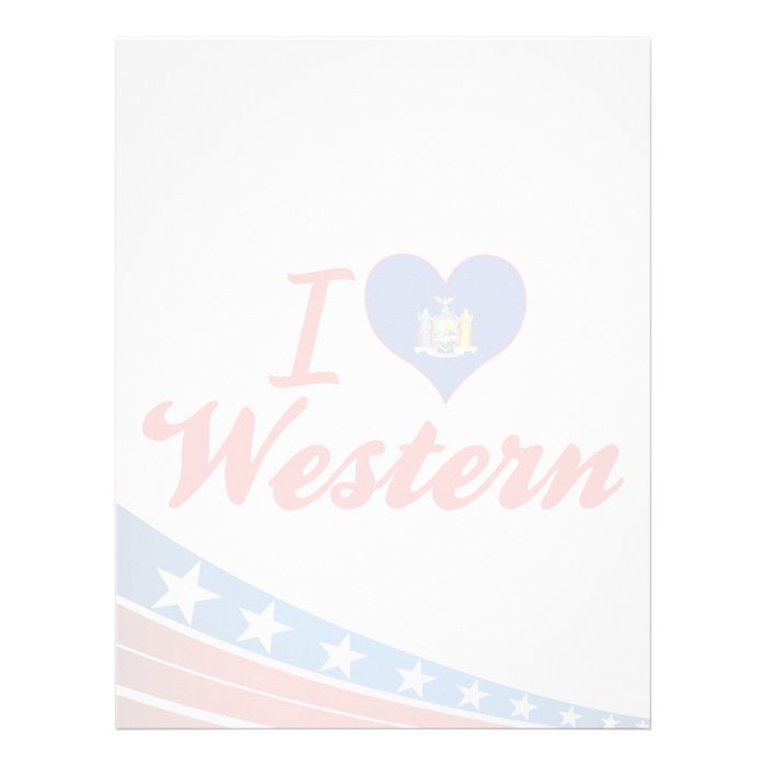 I Love Western, New York Letterhead Template