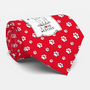 I Love Westies - West Highland White Terriers Cute Neck Tie