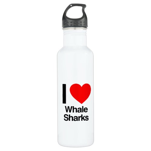 i love whale sharks stainless steel water bottle