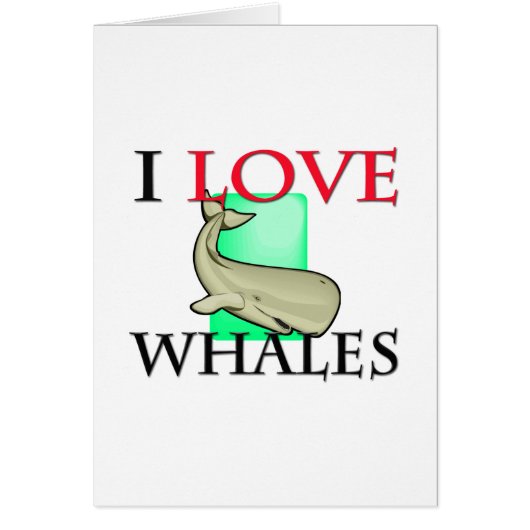 I Love Whales Cards (Front)